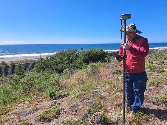 Levantamiento con receptor GNSS RTK en sector costero